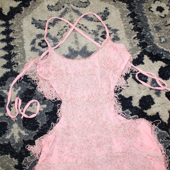 backless fringe dress - Picture 3 of 4